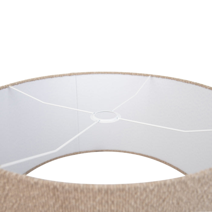 QAZQA Stoffen lampenkap beige met teddy stof 50|50|25