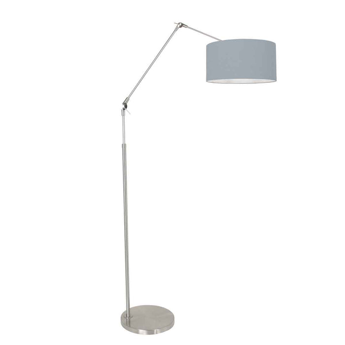 Steinhauer - Vloerlamp Grijs|Jeans Blauw Metaal|Linnen 100x40x250cm