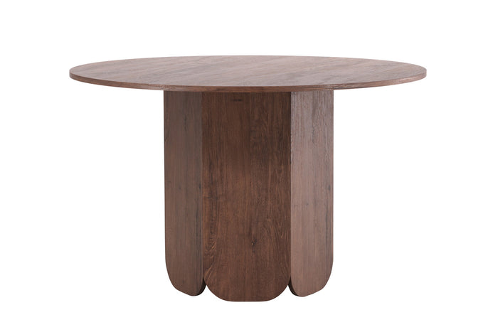 Fjôrd - Eettafel Rond - Donkerbruin - 120x120x75cm - Tekla
