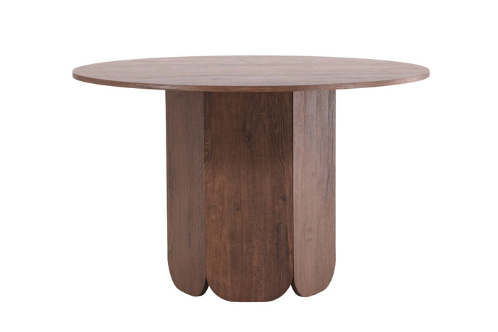 Fjôrd - Eettafel Rond - Donkerbruin - 120x120x75cm - Tekla