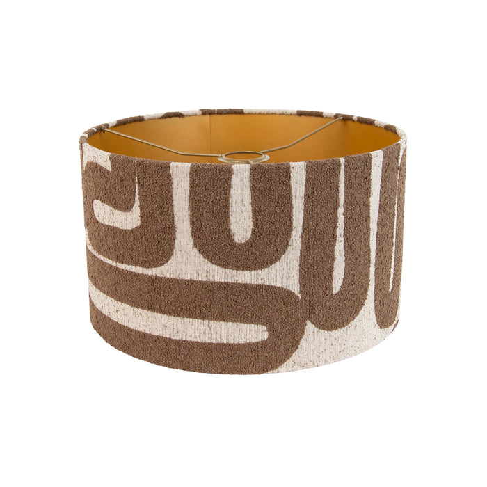 QAZQA Stoffen lampenkap bruin met beige gestreept 35|35|20