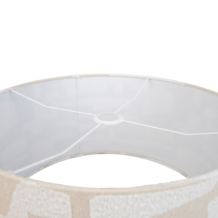 QAZQA Stoffen lampenkap wit met beige gestreept 50|50|25