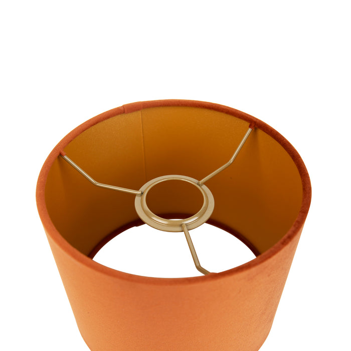 QAZQA Stoffen lampenkap oranje met gouden binnenkant 18|18|14