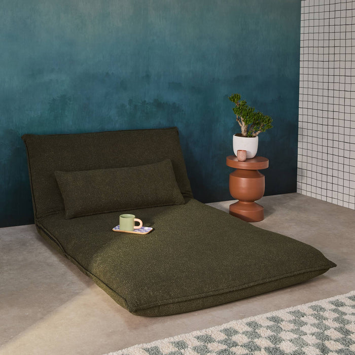 sweeek - Uitklapbare fauteuil boucléstof 2 plaatsen