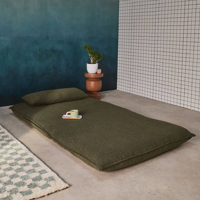 sweeek - Uitklapbare fauteuil boucléstof 2 plaatsen