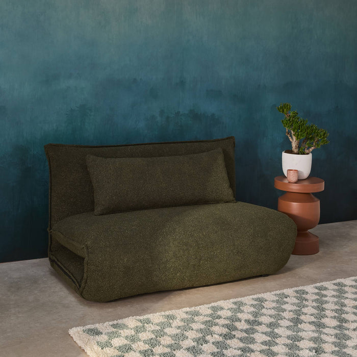 sweeek - Uitklapbare fauteuil boucléstof 2 plaatsen