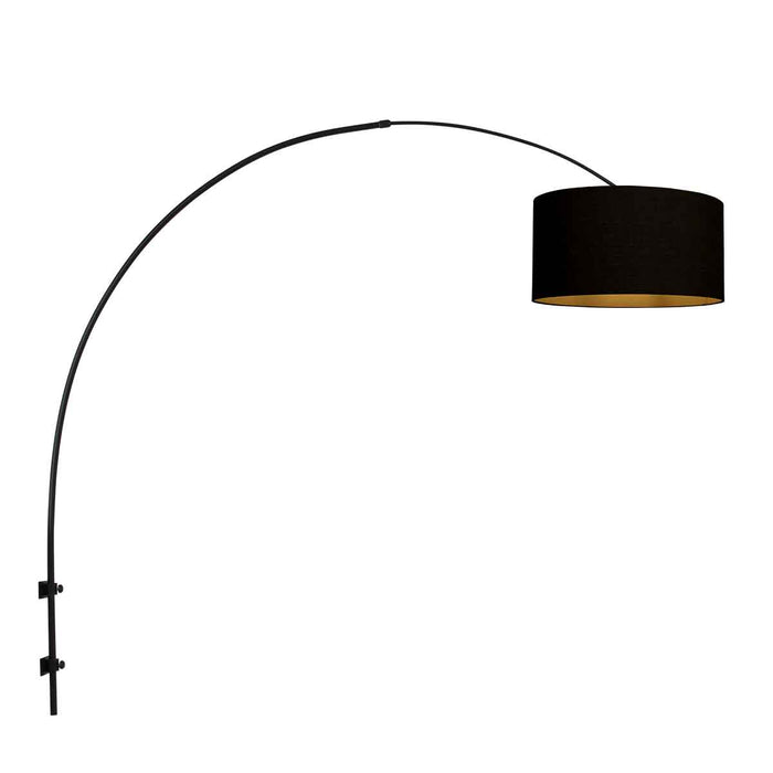 Steinhauer - wandlamp - Sparkled Light - zwart - linnen metaal - E27