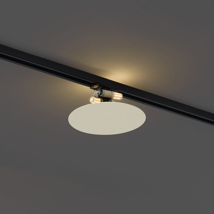 QAZQA Moderne plafondlamp beige voor railsysteem 1-fase 2-lichts -