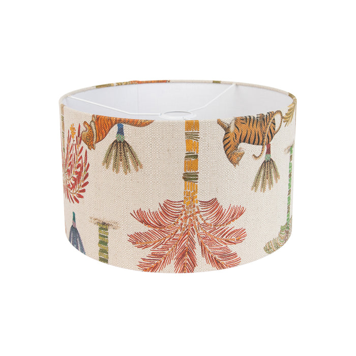 QAZQA Stoffen lampenkap multicolor met dierenprint 35|35|20