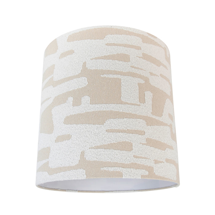 QAZQA Stoffen lampenkap wit met beige gestreept 40|40|40