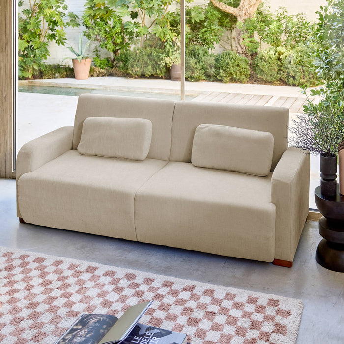 sweeek - 3-zits slaapbank stof