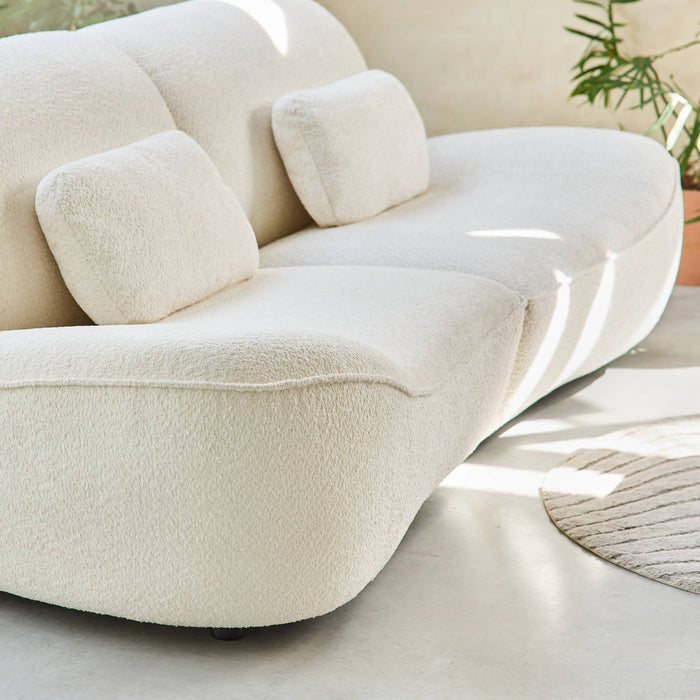 sweeek - Bank 3 zitplaatsen bouclé stof