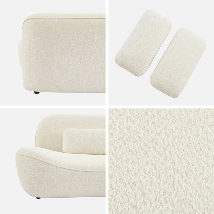 sweeek - Bank 3 zitplaatsen bouclé stof