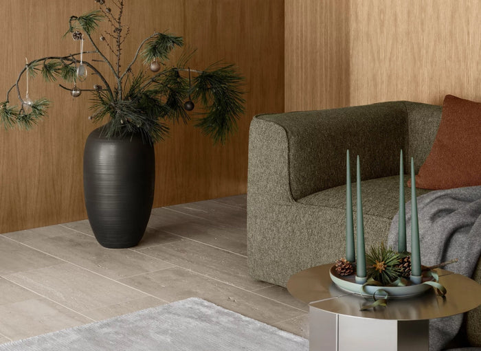 Vela Kandelaar Agave Green Ovaal | Groen | Stoneware