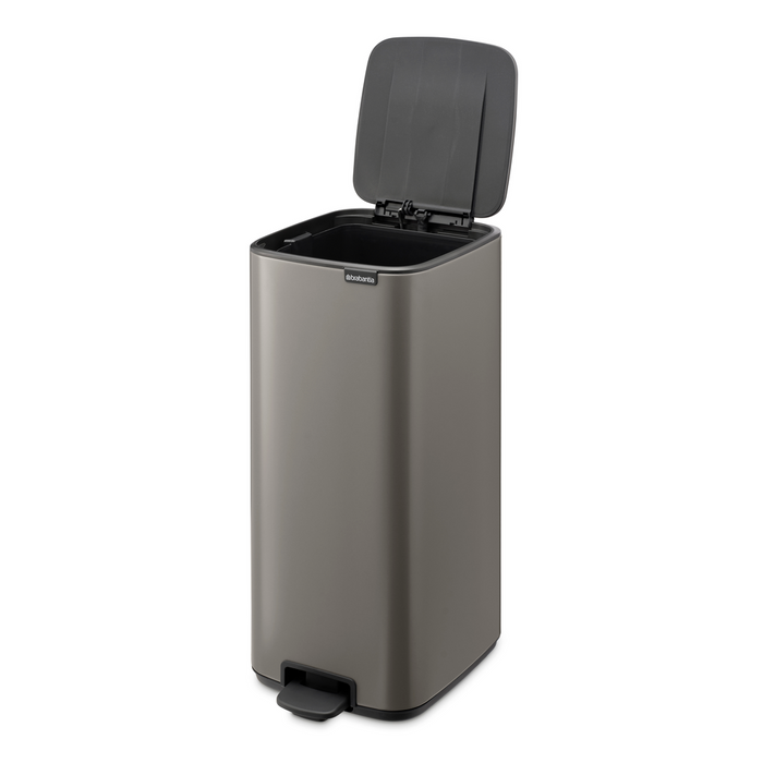 Brabantia Bo Pedaalemmer 30L, kunststof binnenemmer - Platinum