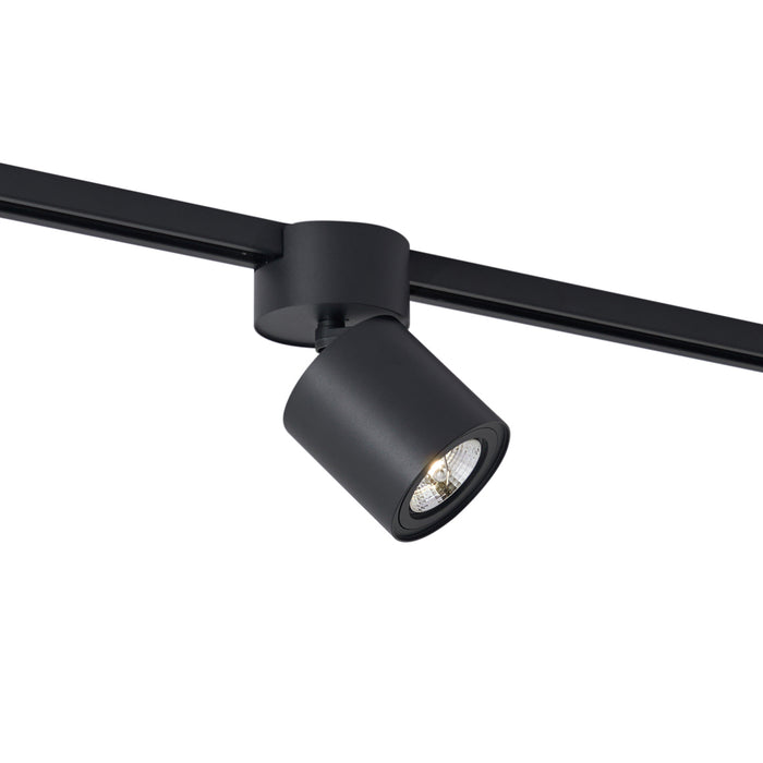 QAZQA Moderne spot zwart voor railsysteem 1-fase GU10 70mm - Iconic