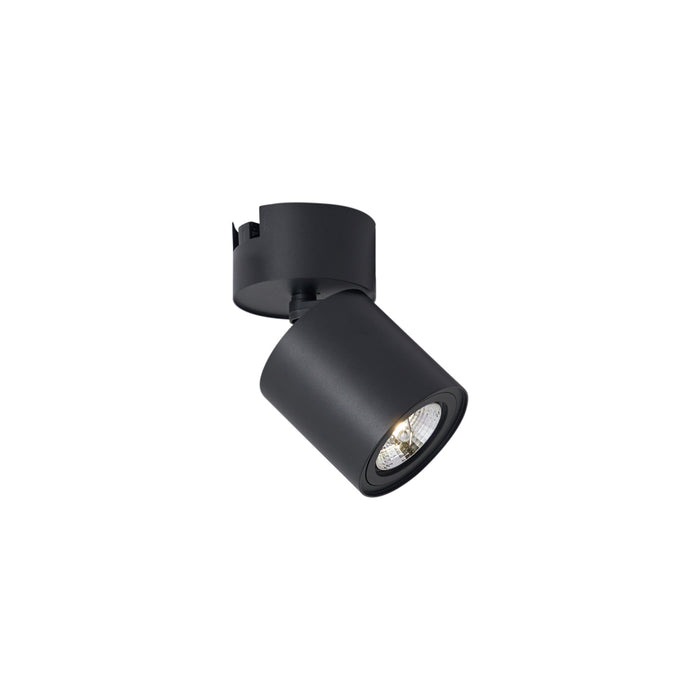 QAZQA Moderne spot zwart voor railsysteem 1-fase GU10 70mm - Iconic