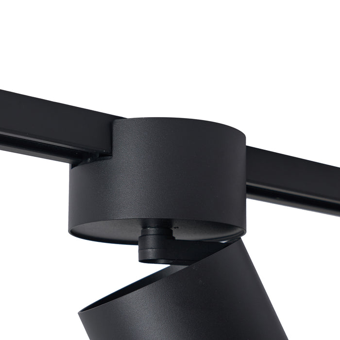 QAZQA Moderne spot zwart voor railsysteem 1-fase GU10 70mm - Iconic