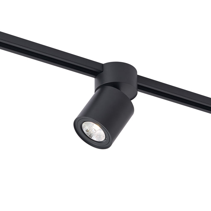 QAZQA Moderne spot zwart voor railsysteem 1-fase GU10 70mm - Iconic