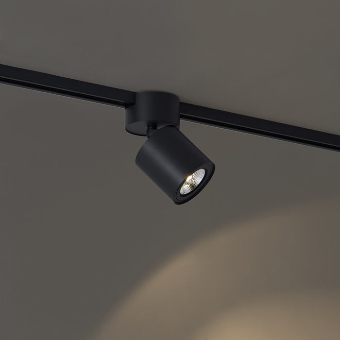 QAZQA Moderne spot zwart voor railsysteem 1-fase GU10 70mm - Iconic