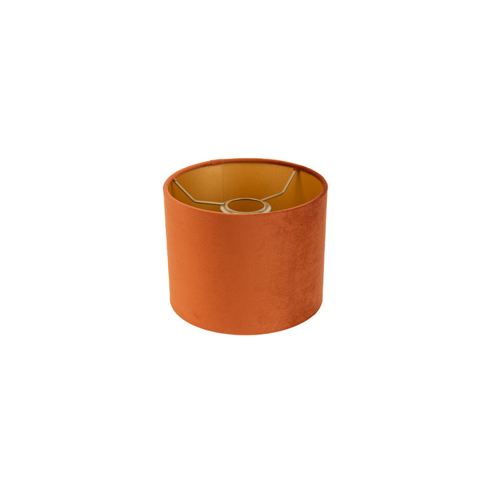 QAZQA Stoffen lampenkap oranje met gouden binnenkant 18|18|14