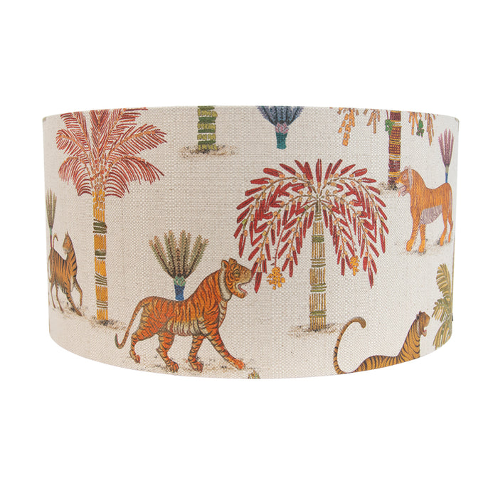 QAZQA Stoffen lampenkap multicolor met dierenprint 50|50|25