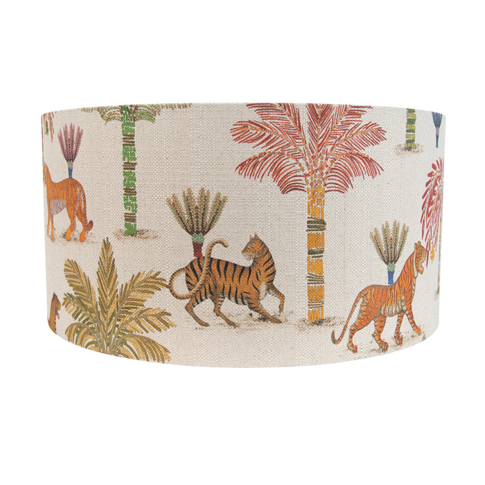 QAZQA Stoffen lampenkap multicolor met dierenprint 50|50|25