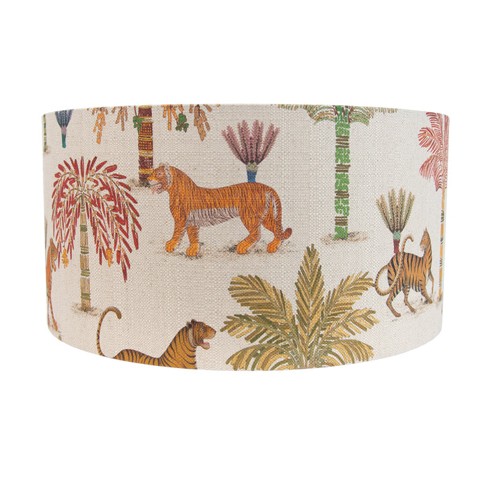 QAZQA Stoffen lampenkap multicolor met dierenprint 50|50|25