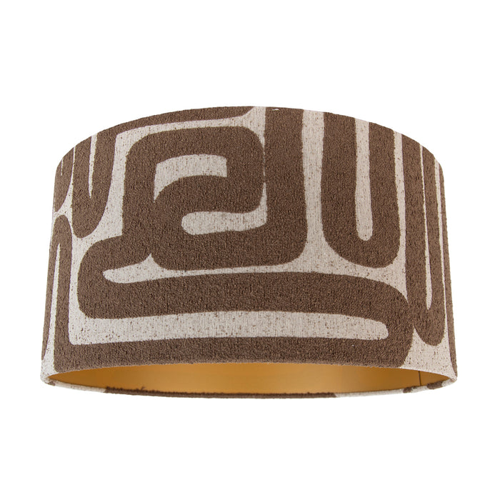 QAZQA Stoffen lampenkap bruin met beige 50|50|25
