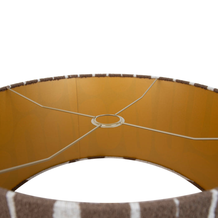 QAZQA Stoffen lampenkap bruin met beige 50|50|25