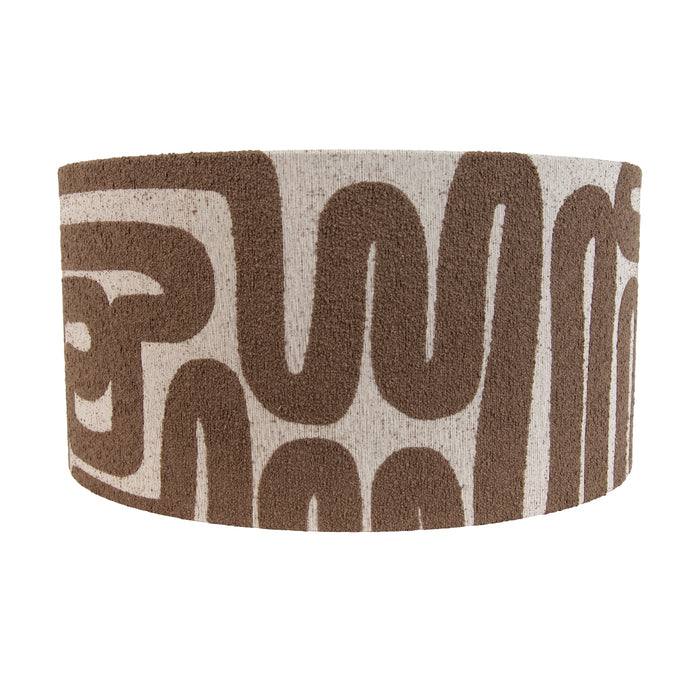 QAZQA Stoffen lampenkap bruin met beige 50|50|25