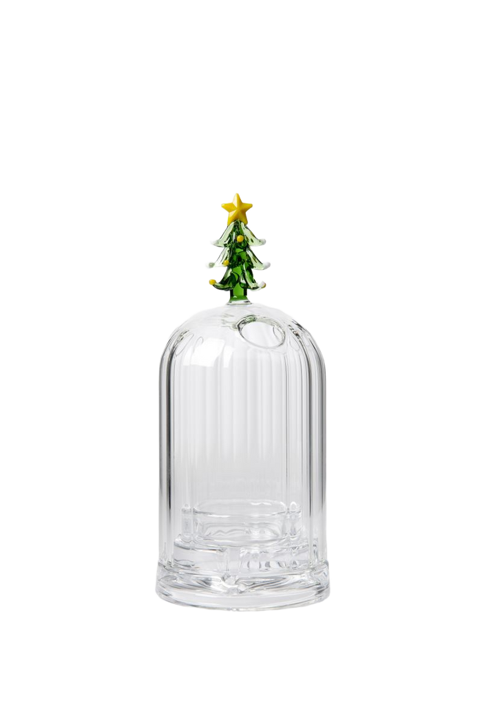 Sissy-Boy Glazen waxinelichthouder met kerstboom