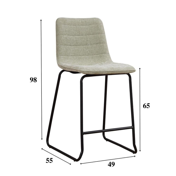 Barkruk Mark chenille lichtgroen