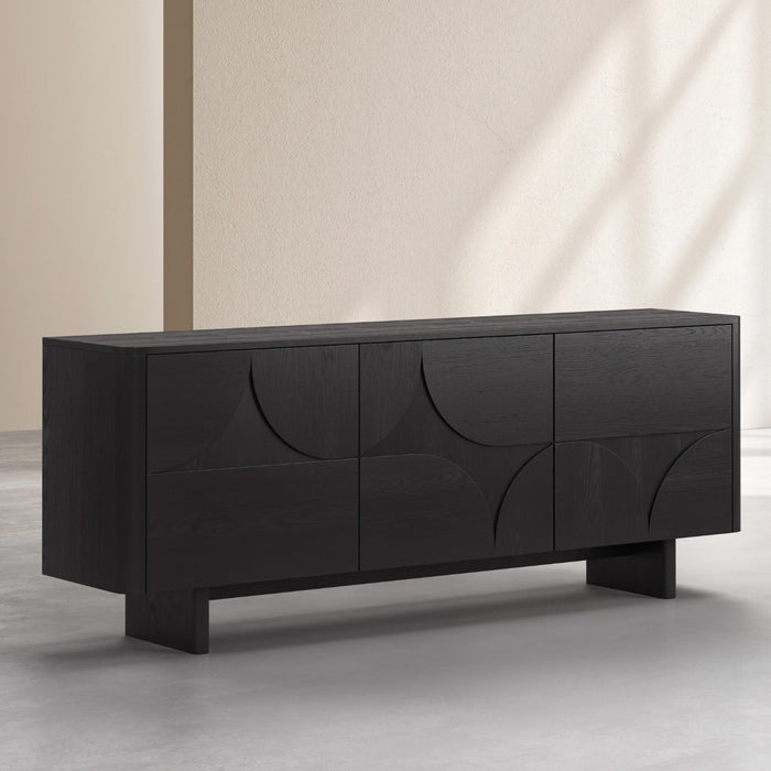 by fonQ Brikk Dressoir B 200 cm - Essen / Zwart
