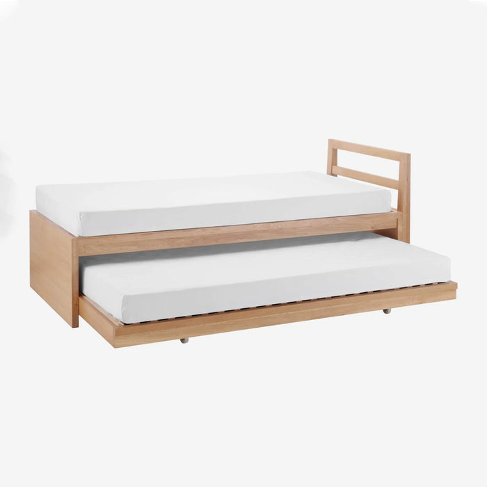 by fonQ Doodle Uitschuifbaar Eenpersoonsbed - 90 x 190 cm - Eiken