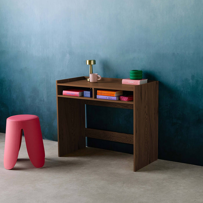 sweeek - Bureau hout decor 2 opbergvakken