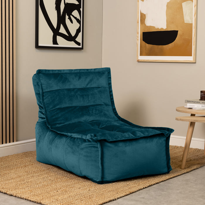 icon Dolce Lounge Zitzak - Velours - Blauwgroen