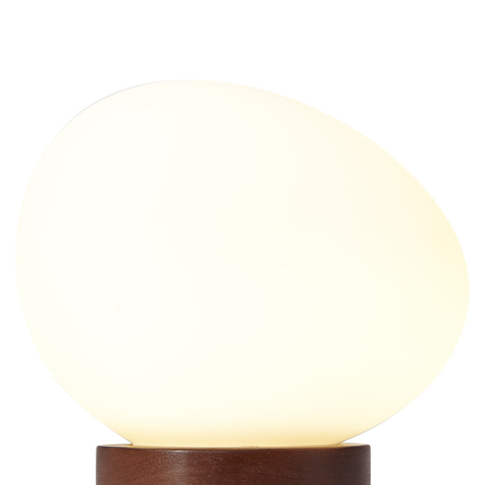 QAZQA Japandi tafellamp hout met opaal glas - Sally