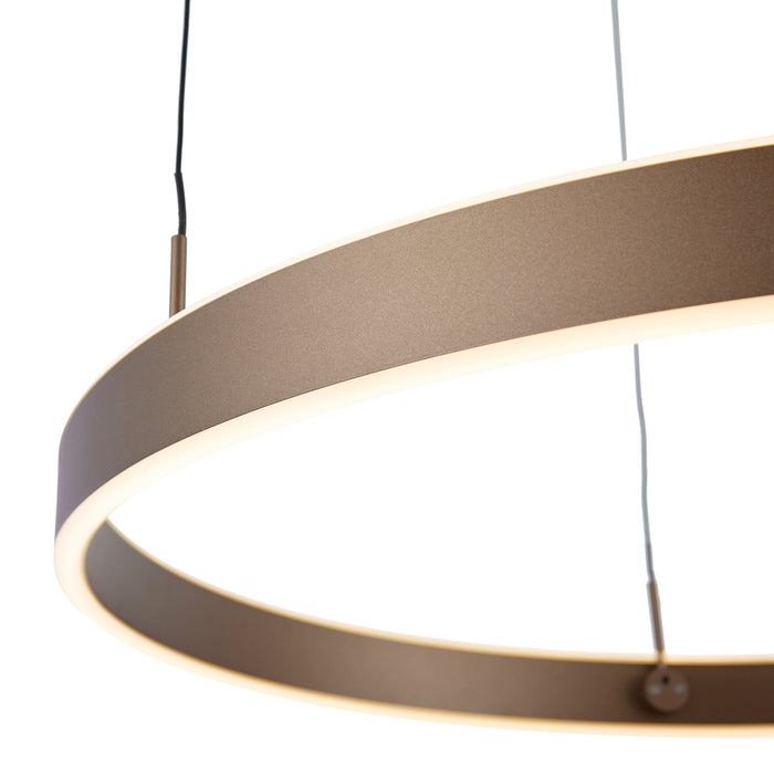 QAZQA Design hanglamp donker brons 3-staps dimbaar easylift - Titmus