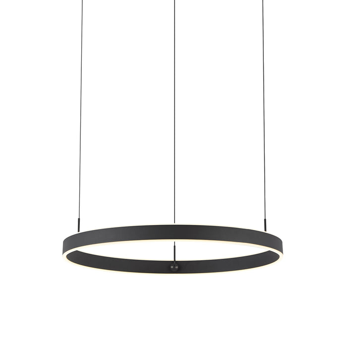 QAZQA Design hanglamp zwart 3-staps dimbaar easylift - Titmus