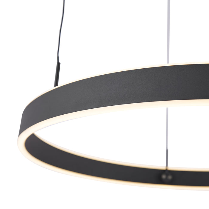 QAZQA Design hanglamp zwart 3-staps dimbaar easylift - Titmus