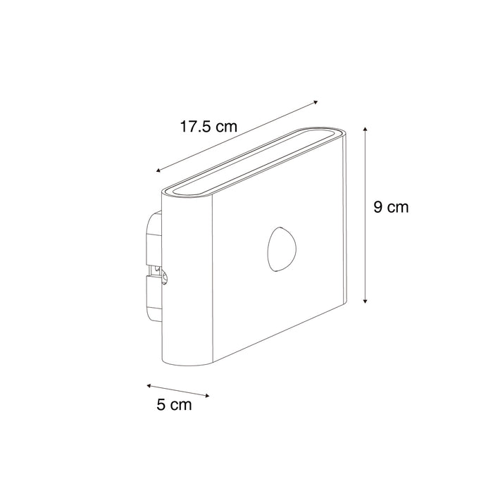 QAZQA Wandlamp zwart lux sensor magnetisch incl. LED oplaadbaar -