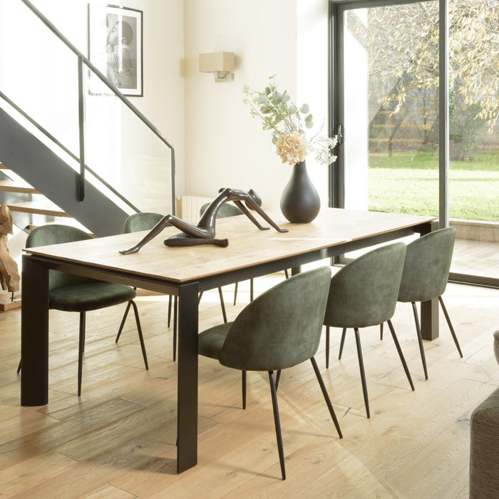 Macabane Set van 2 eetkamerstoelen Augustin velvet