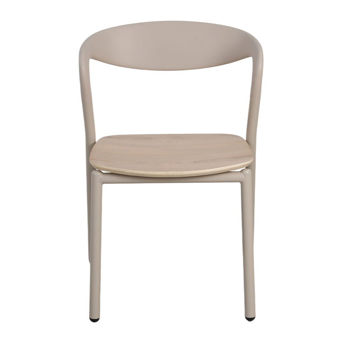 by fonQ Aera Eetkamerstoel - Naturel / Lichtgrijs