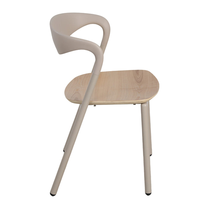 by fonQ Aera Eetkamerstoel - Naturel / Lichtgrijs