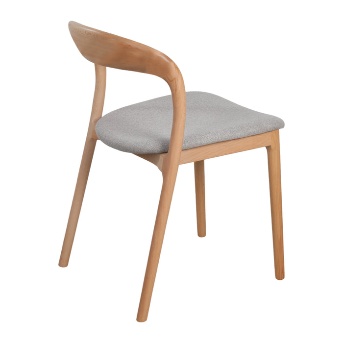 by fonQ Solea Eetkamerstoel - Grijs / Naturel