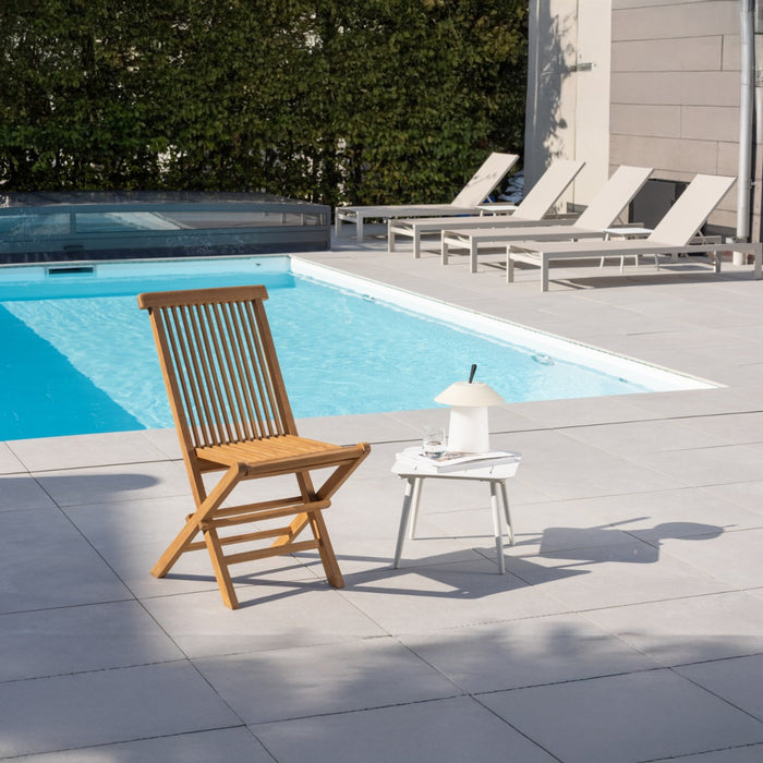 Fjôrd - Tuinstoel Naturel Teakhout - Kenya - Set van 2