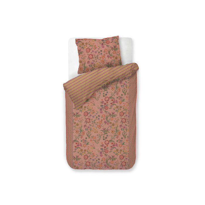 Pip Studio Coco Flower Dekbedovertrek 140 x 200/220 cm - Koraal