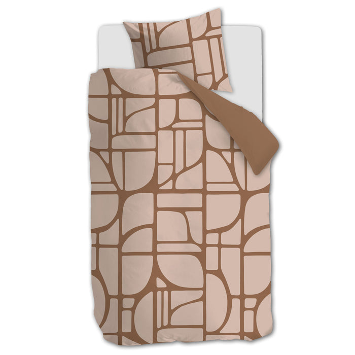 vtwonen Bold Shapes Dekbedovertrek 140 x 200/220 cm - Zachtroze