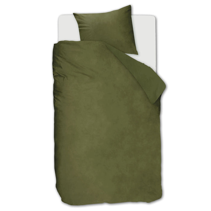 Ambiante Velvety Dekbedovertrek 140 x 200/220 cm - Groen